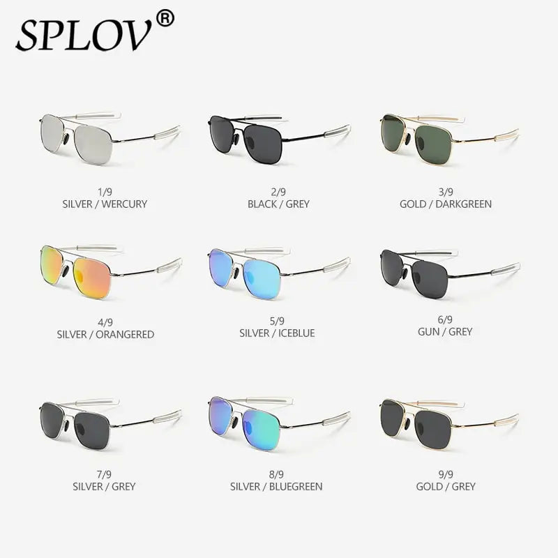 SPLOV New Fashion Driving Men Sunglasses Women Polarized Lens Metal Frame Retro Shades Classic Eyewear Gafas De Sol Hombres