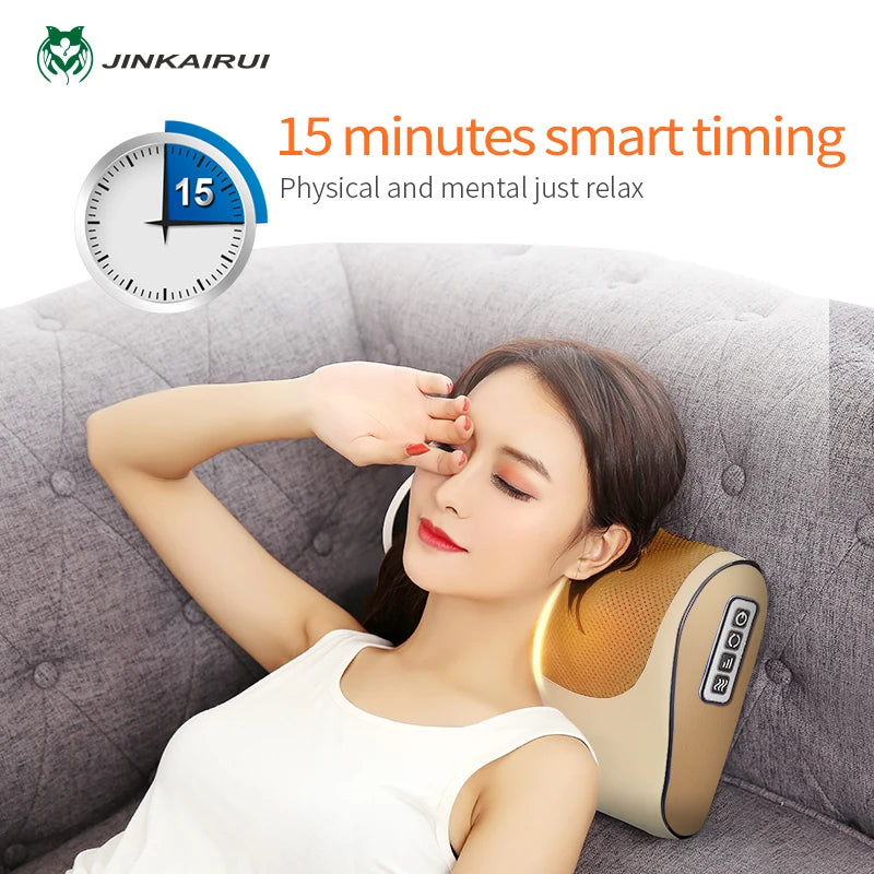 Neck Massager Cervical Shiatsu Massage Pillow Electric Multifunctional Massage Cushion Neck shoulder Body Relax Device