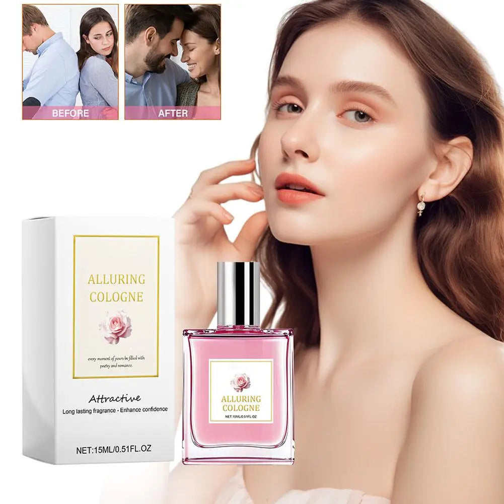 Rose Perfume Long-Lasting Floral Fragrance Body Mist for Confidence Boost and Daily Charm, Dating Body Perfume Spray 15/10ml