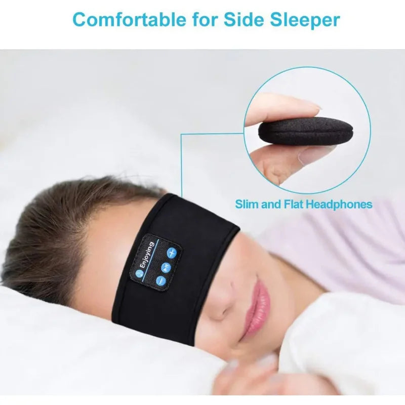 Bluetooth Sleep Headphones – Thin, Comfortable Eye Mask for Side Sleepers