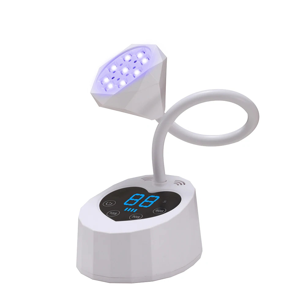 Wireless Nail Lamp LED UV Nail Dryer Rechargeable Auto Sensing Touch Control Fast Drying Nail Light 360° Bendable Table Lamp