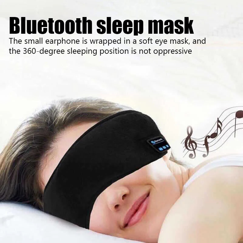 Bluetooth Sleep Mask Headphones – Wireless Music Eye Mask for Travel, Yoga & Deep Sleep