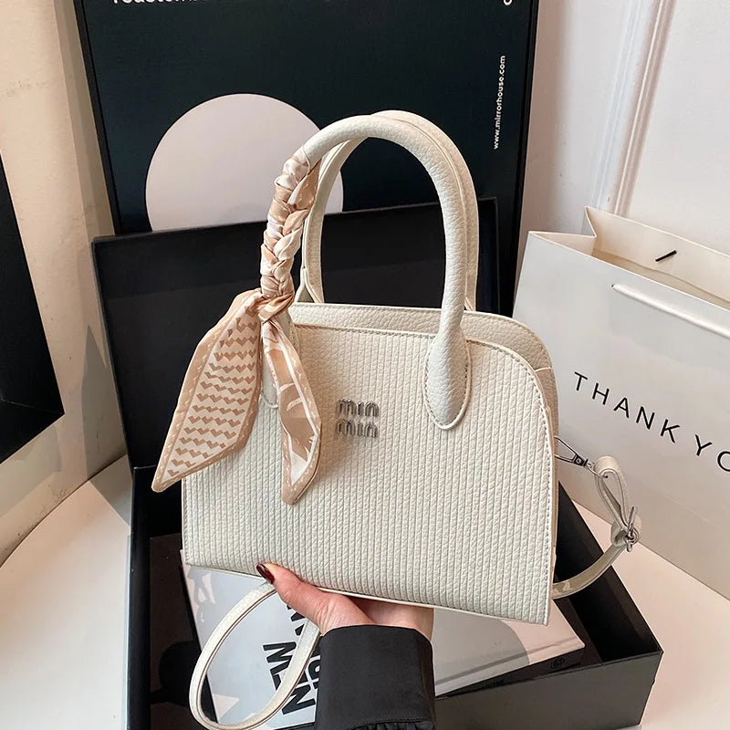 Ladies' bag, women's 2025 new cross-border women's bag, fashionable scarf, handbag, shoulder bag, diagonal shell bag, handbag