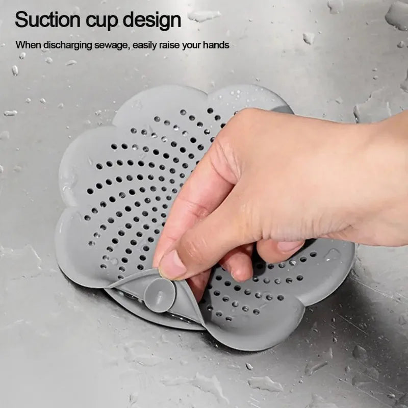 Anti-Block Drain Mesh – Flower Style Hair Trap for Kitchen & Bathroom