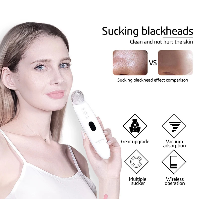 Electric Blackhead Remover Vacuum Acne Cleaner Facial Suction Deep Cleansing Pore Cleaner Machine Skin Care Tool