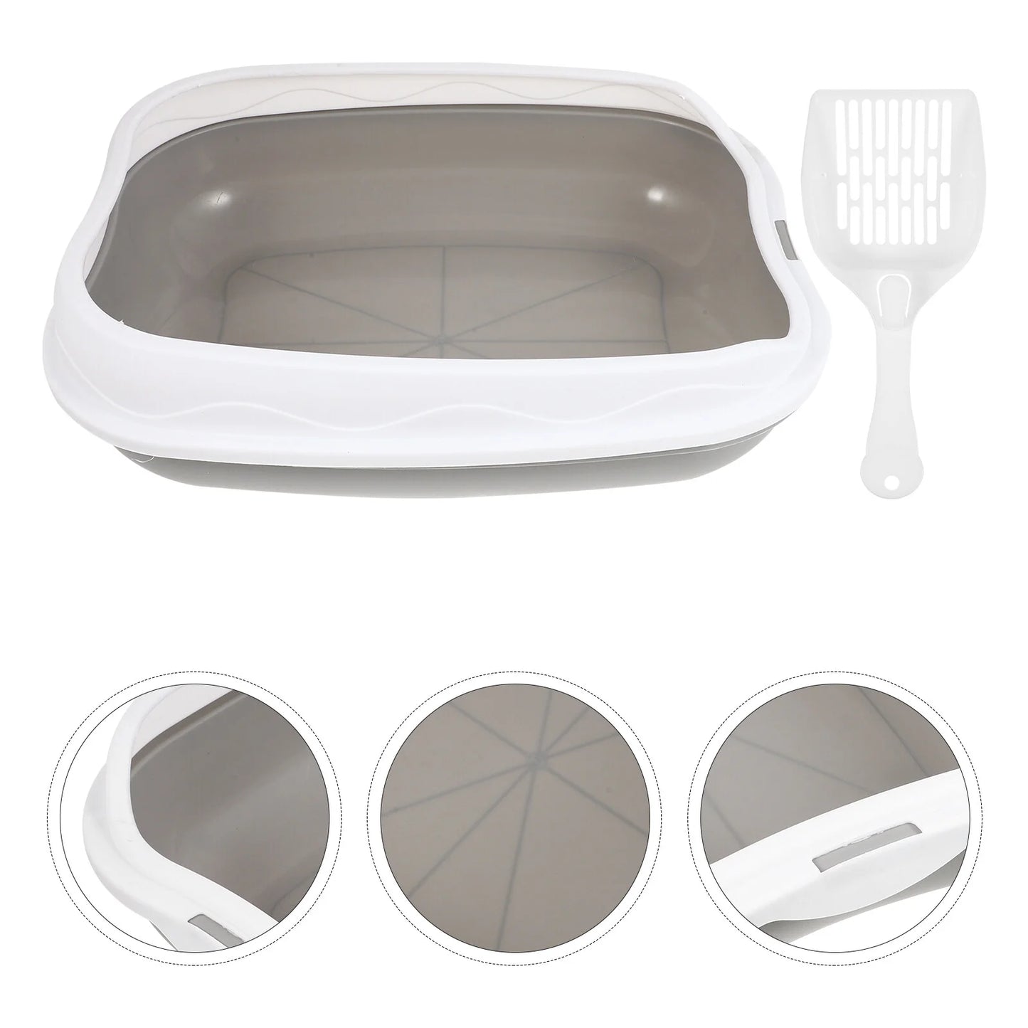 Cat Litter Box Convenient Kitten Pan Potty Basin Portable Unique Design Bedpan Toilet Pp Strong Training for Pets