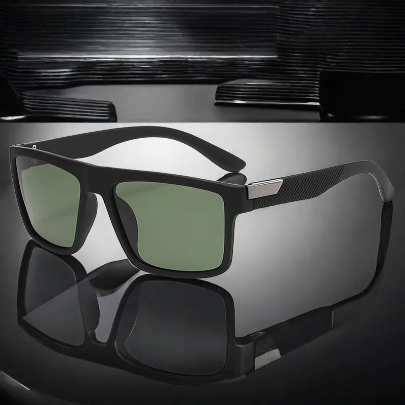 New Men Sunglasses Fashionable Polarized Sun Glasses Women Driving Riding Eyewear Classic Luxury Brand Design Square Eyeglass