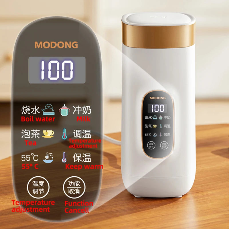 550ml Portable Electric Kettle Heating Cup Multifunction Boiled Water Pot Smart Teapot Adjustable Temperature Kettles for Travel