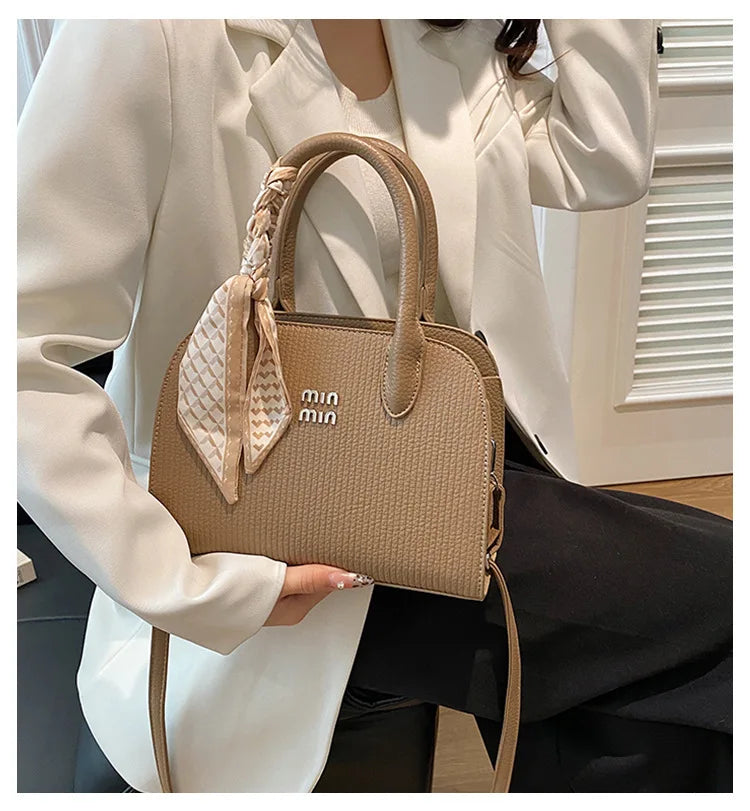 Ladies' bag, women's 2025 new cross-border women's bag, fashionable scarf, handbag, shoulder bag, diagonal shell bag, handbag