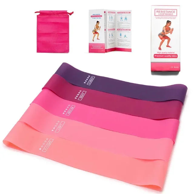 Portable Resistance Bands – Elastic Workout Set for Yoga, Pilates & Strength Training