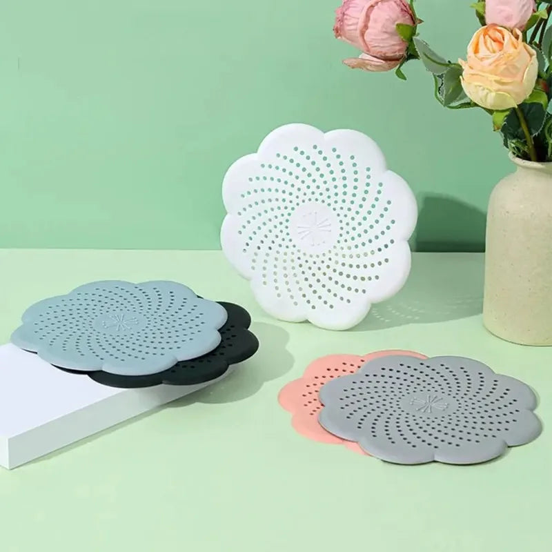 Anti-Block Drain Mesh – Flower Style Hair Trap for Kitchen & Bathroom