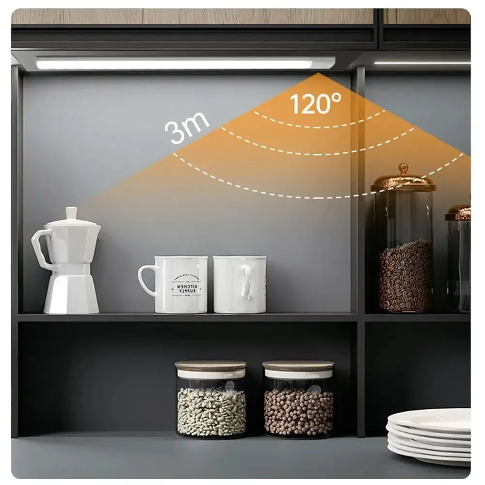 LED Motion Sensor Cabinet Light – USB-C Rechargeable (20–60cm)