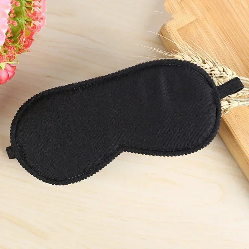 Black Sleep Eye Mask – Comfortable Light-Blocking Eye Cover for Rest & Travel