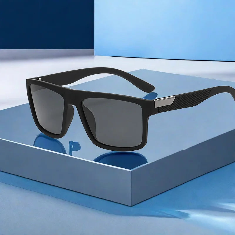 New Men Sunglasses Fashionable Polarized Sun Glasses Women Driving Riding Eyewear Classic Luxury Brand Design Square Eyeglass