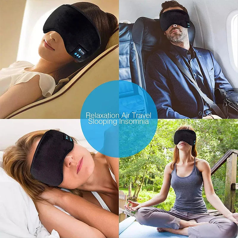 Bluetooth Sleep Mask Headphones – Wireless Music Eye Mask for Travel, Yoga & Deep Sleep