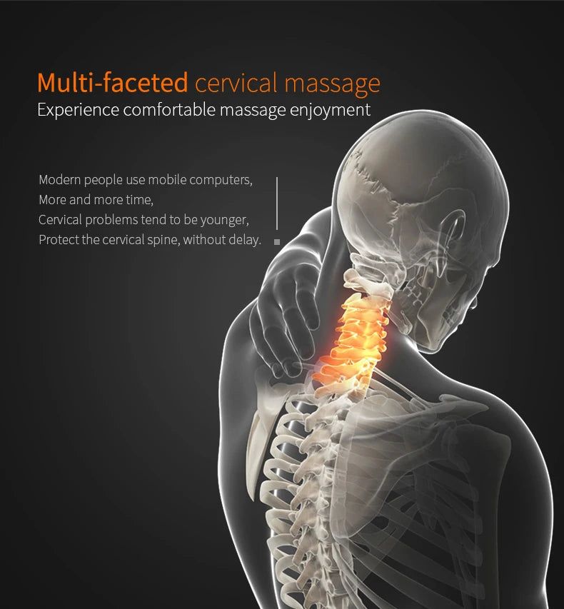 Neck Massager Cervical Shiatsu Massage Pillow Electric Multifunctional Massage  Cushion Neck  shoulder Body Relax Device