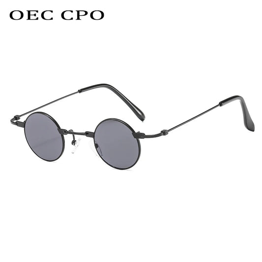 Vintage Men Sunglasses Women Retro Punk Style Small Round Metal Frame Colorful Lens Sun Glasses Fashion Eyewear Gafas sol mujer