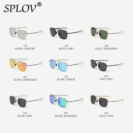 SPLOV New Fashion Driving Men Sunglasses Women Polarized Lens Metal Frame Retro Shades Classic Eyewear Gafas De Sol Hombres