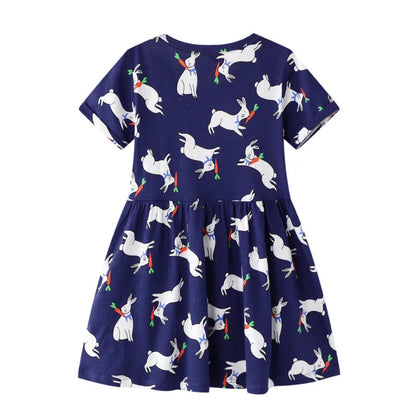 Jumping Meters New 2-7T Princess Party Girls Dresses Summer Cotton Kids Clothing Fashion Hot Selling Children's Dress Tops Girls