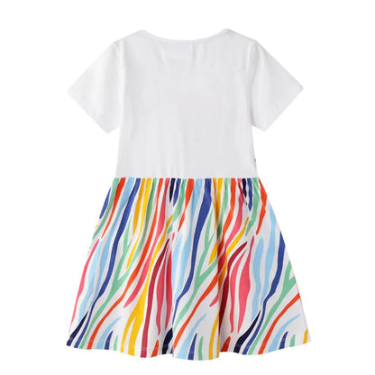 Jumping Meters New 2-7T Princess Party Girls Dresses Summer Cotton Kids Clothing Fashion Hot Selling Children's Dress Tops Girls