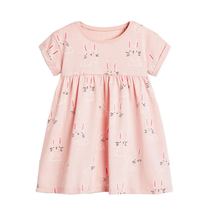 Jumping Meters New 2-7T Princess Party Girls Dresses Summer Cotton Kids Clothing Fashion Hot Selling Children's Dress Tops Girls