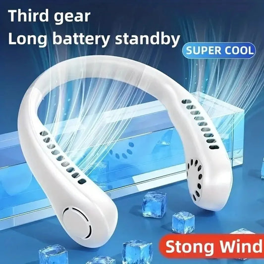Portable Neck Fan MINI Electric Ventilador Silent Neckband Wearable Cooling FAN USBRechargeable Bladeless Mobile Air Conditioner