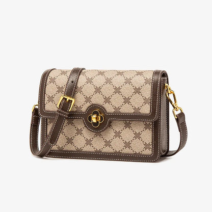 Ladies' crossbody bag, women's bag, retro new style, hand-held printed single shoulder envelope, small square bag