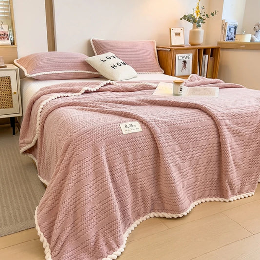 Throw Blanket for Sofa Winter Blanket King Size Home Warm Plaid Comforter Bedspread Bedding Sheet