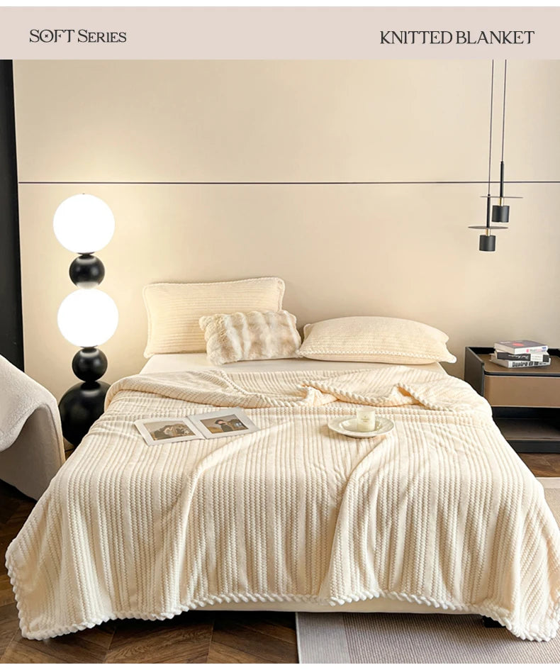 Throw Blanket for Sofa Winter Blanket King Size Home Warm Plaid Comforter Bedspread Bedding Sheet