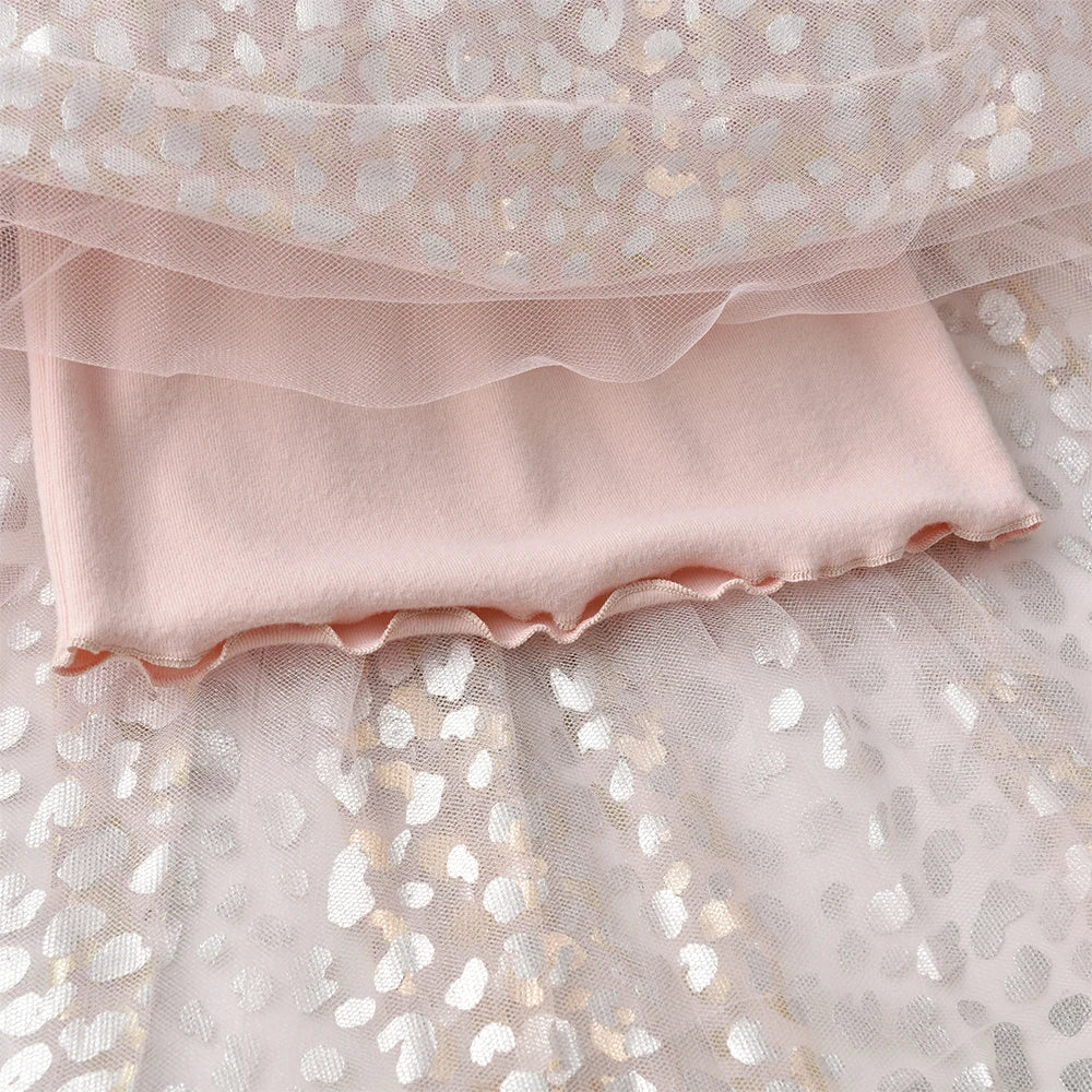 DXTON Summer Princess Dress For Girls Knitting Kids Clothing Printed Tulle Children Holiday Party Costume Sleeveless Girls Dress