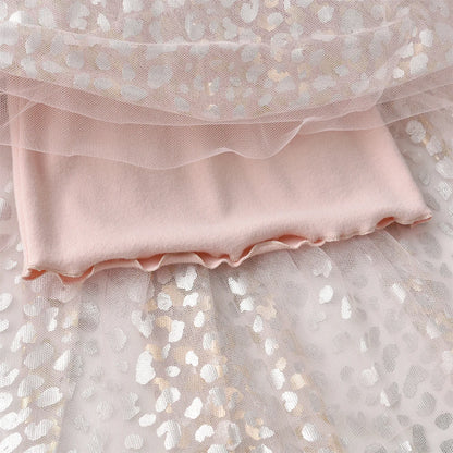 DXTON Summer Princess Dress For Girls Knitting Kids Clothing Printed Tulle Children Holiday Party Costume Sleeveless Girls Dress