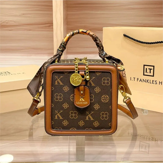 Ladies' handbag, light luxury square bag, 2025 autumn and winter new style, high-end and high designer single shoulder crossbody