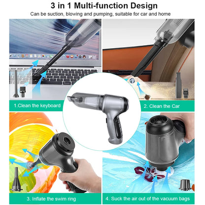 Wireless Car Vacuum Cleaner – 95,000PA Strong Suction, Portable & Rechargeable