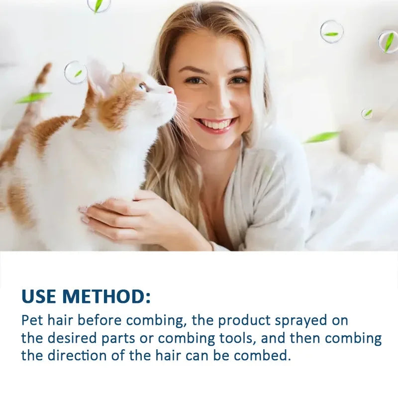 NEW Odor Cleanse Spray Cats Dogs Body Pet Odor Soft hair spray cat dog anti-static spray for moisturizing and repairing hair