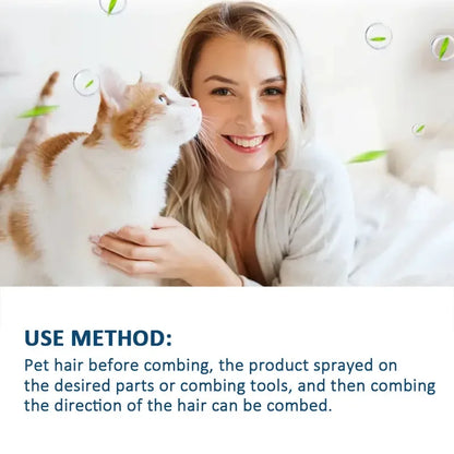 NEW Odor Cleanse Spray Cats Dogs Body Pet Odor Soft hair spray cat dog anti-static spray for moisturizing and repairing hair
