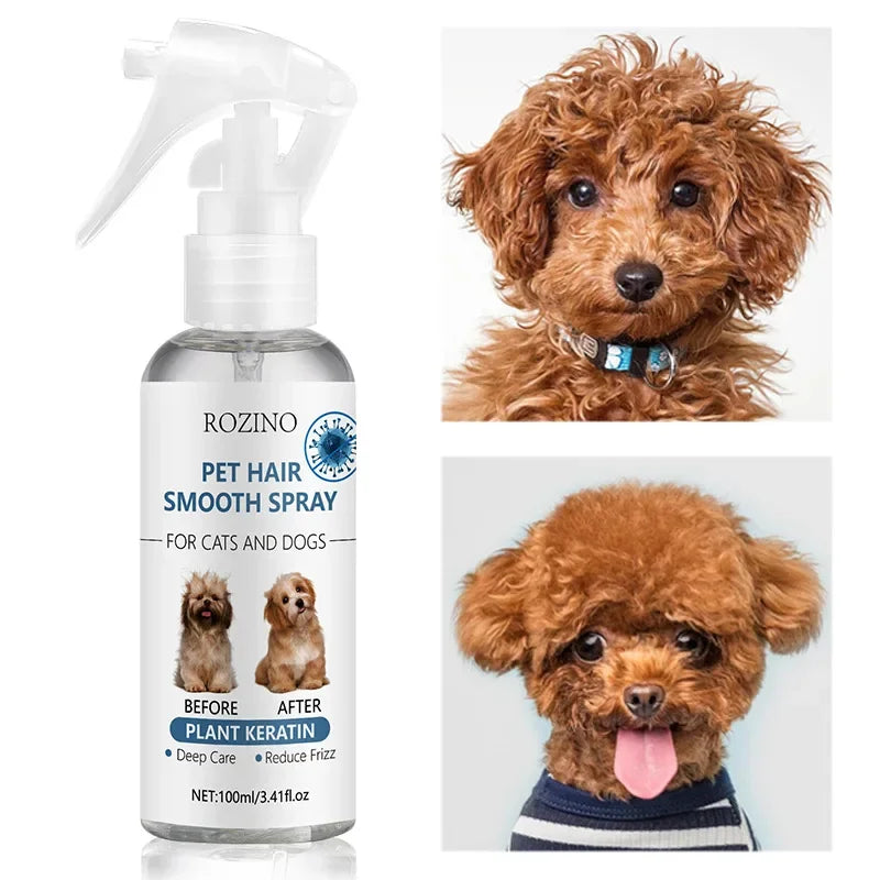 NEW Odor Cleanse Spray Cats Dogs Body Pet Odor Soft hair spray cat dog anti-static spray for moisturizing and repairing hair