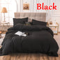 Brushed Fabric Duvet Cover Soft Cozy Comforter COver with Zipper Closure Grey/Black Bedding Duvet Cover with Pillowcase