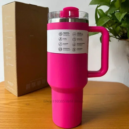 2025 New HOT Large Capacity 40Oz Stainless Steel Vacuum Flask - Insulated Tumbler Cup with Lids and Straws, Perfect for Travel
