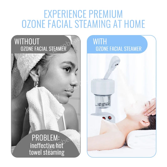 Facial Hot Spray Steamer with Extendable Arm Steaming Warm Mist Humidifier for Face Spa Sinuses Moisturizing, Home Use Or Salons