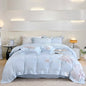 100% Egyptian Cotton Flowers Embroidery Luxury Bedding Set White/Pink Duvet Cover Set Bed Sheet/Fitted Sheet Pillowcases 4Pcs
