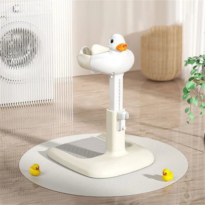 Baby Shower Stand with Anti Slip Base, Cartoon Infant Bath Support Portable Showering Helper for Toddler