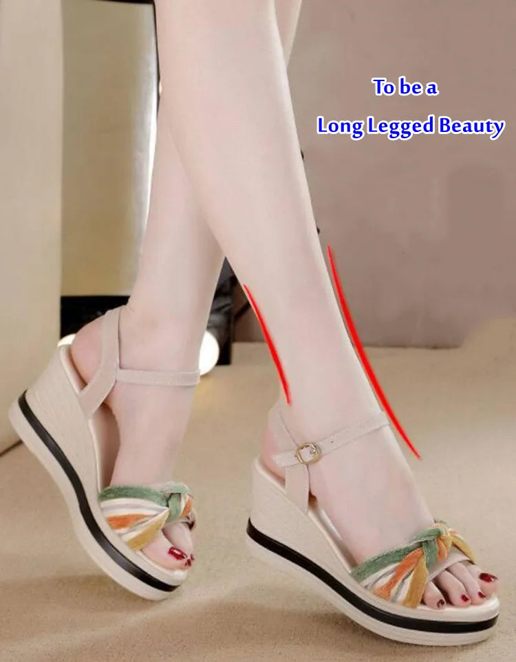 Open Toe Wedge Sandals for Women Summer Shoes босоножки женские Female Leisure Pumps Ankle Strap High Heels Ladies Slingbacks