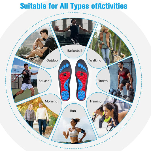 Magnetic Acupressures Insoles, Magnetic Insoles for Women & Men, EVA Foot Massage Orthopedic Acupressures Insoles Pads