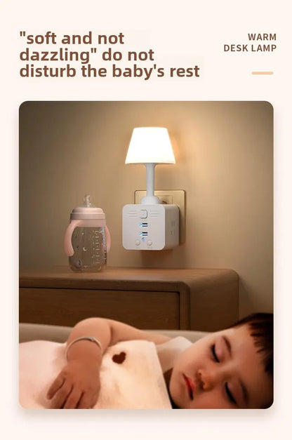 Remote Control Plug-In Night Light Bedside Lamp Soft Light Eye Protection For Sleeping Baby Feeding Monthly Lamp
