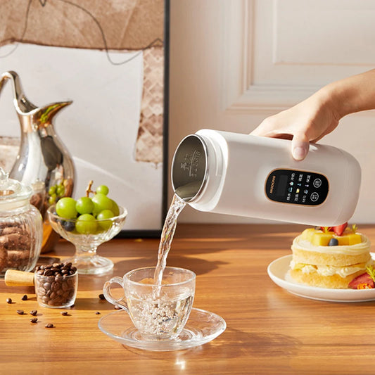 550ml Portable Electric Kettle Heating Cup Multifunction Boiled Water Pot Smart Teapot Adjustable Temperature Kettles for Travel