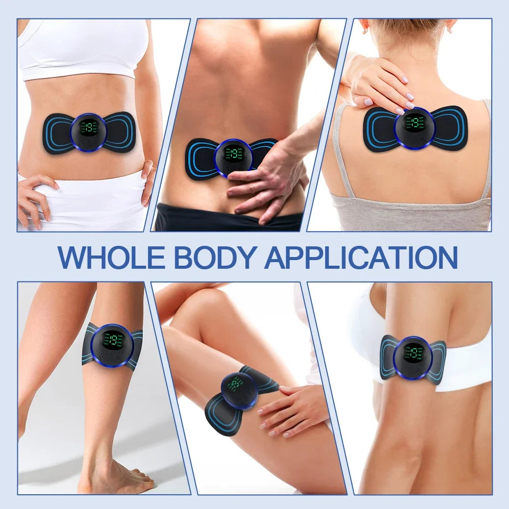 EMS Neck & Back Massager – Portable 8-Mode Muscle Relaxation Device
