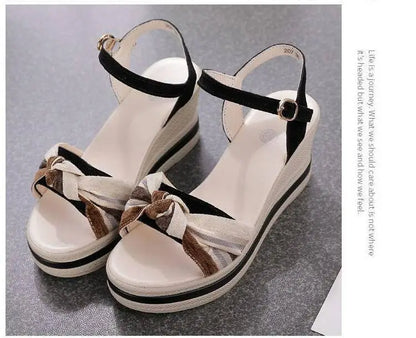 Open Toe Wedge Sandals for Women Summer Shoes босоножки женские Female Leisure Pumps Ankle Strap High Heels Ladies Slingbacks