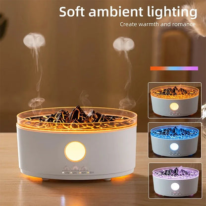 Diffuseur d'huiles essentielles d'aromathérapie à flamme dynamique, diffuseur d'air aquarelle, adapté à la maison, à la chambre,