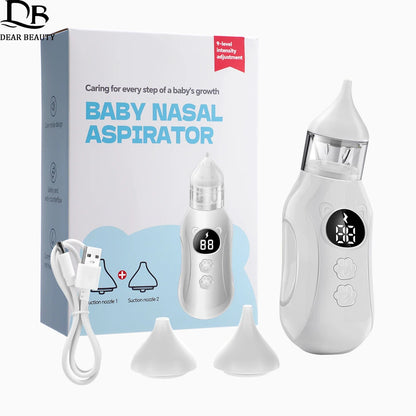 Electric Baby Nasal Aspirator – Rechargeable, Low Noise, 9 Suction Levels