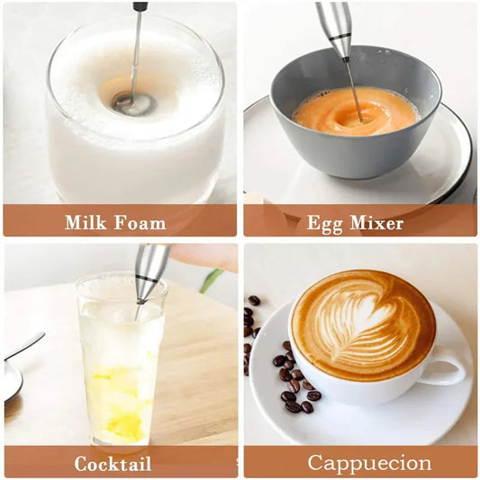Portable Electric Milk Frother & Coffee Mixer